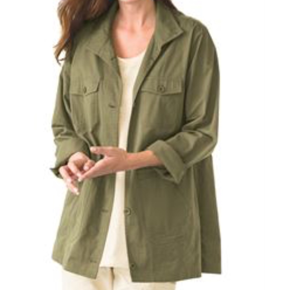 Woman Within Sport Twill Utility Jacket